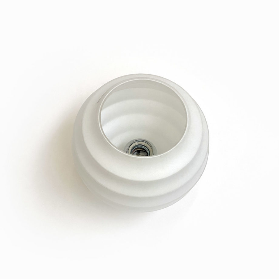 Lampada per muro vintage vetro bianco opalino