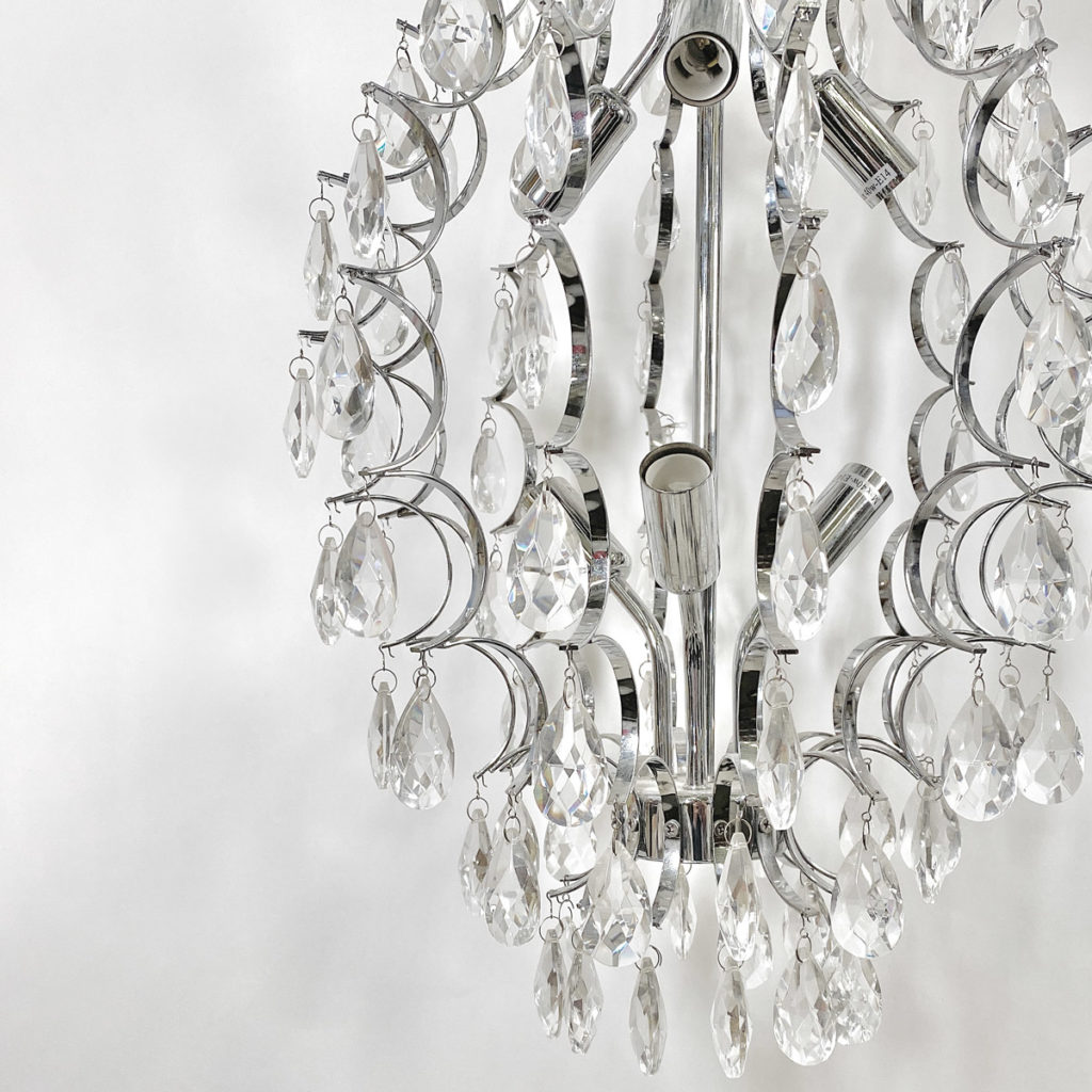 Lampada Da Parete A Candela Con Cristalli K9 - Cromata, Per Camera E Soggiorno - Foto 9