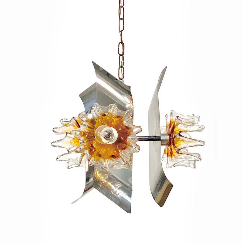 Lampadario Vintage Mazzega design by Nason