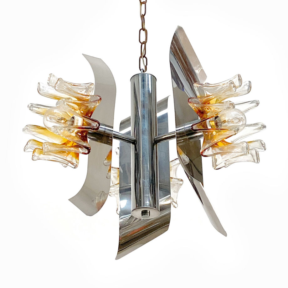 Lampadario Vintage Mazzega design by Nason