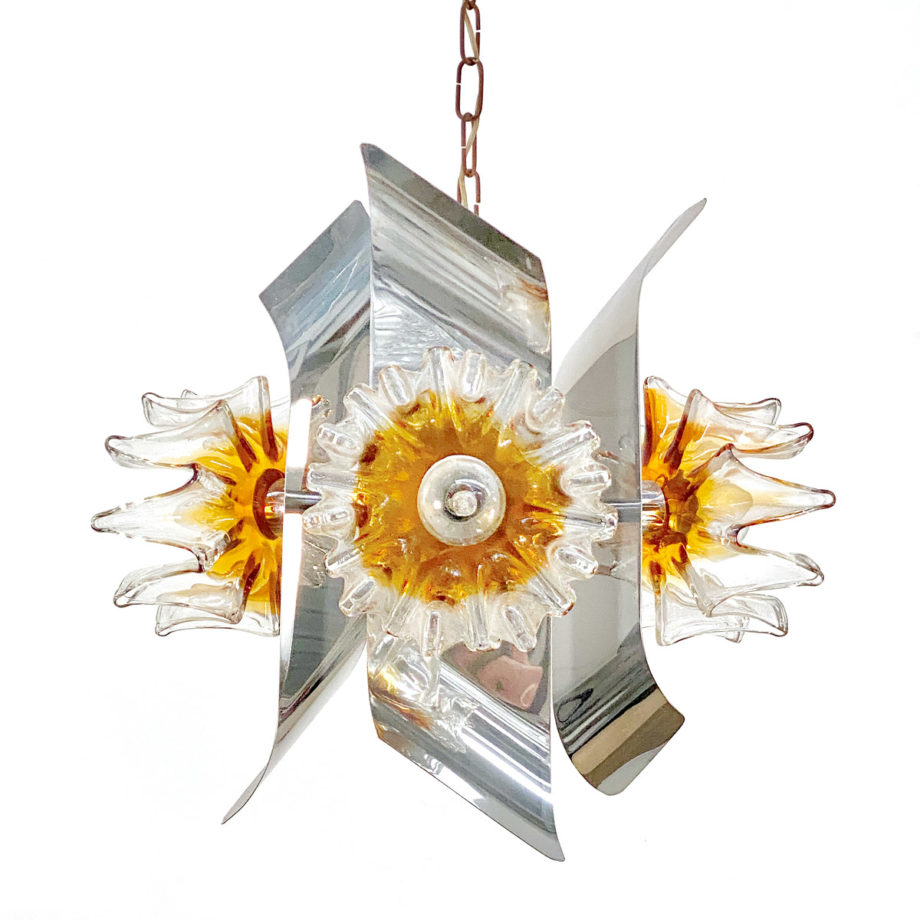 Lampadario Vintage Mazzega design by Nason