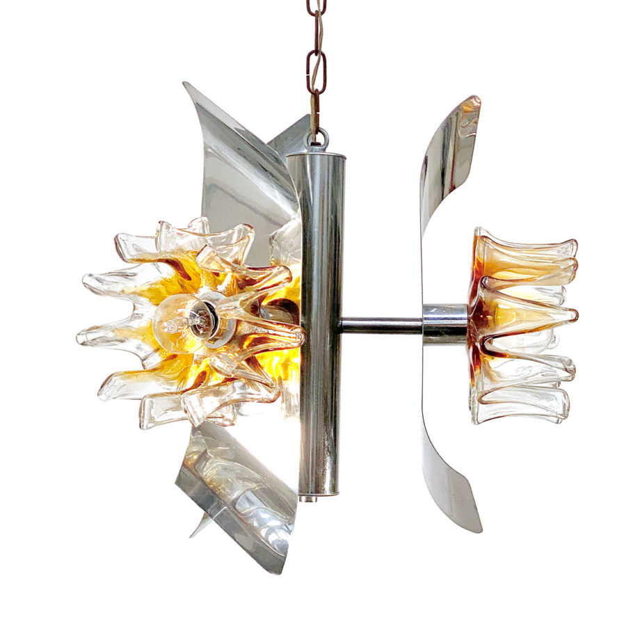 Lampadario Vintage Mazzega design by Nason