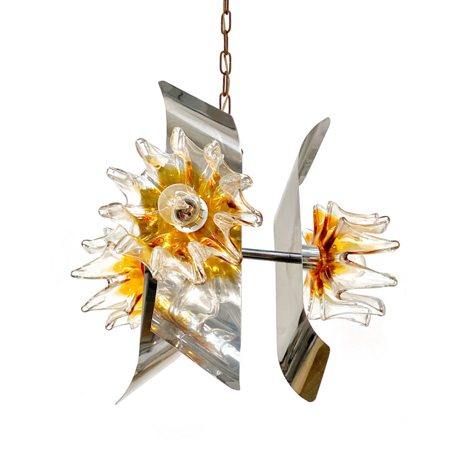 Lampadario Vintage Mazzega design by Nason