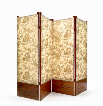 Divisorio separe 4 pannelli tessuto e legno