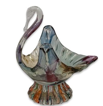 cigno in vetro di murano