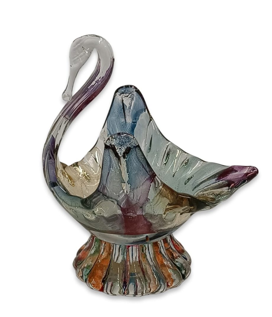 cigno in vetro di murano