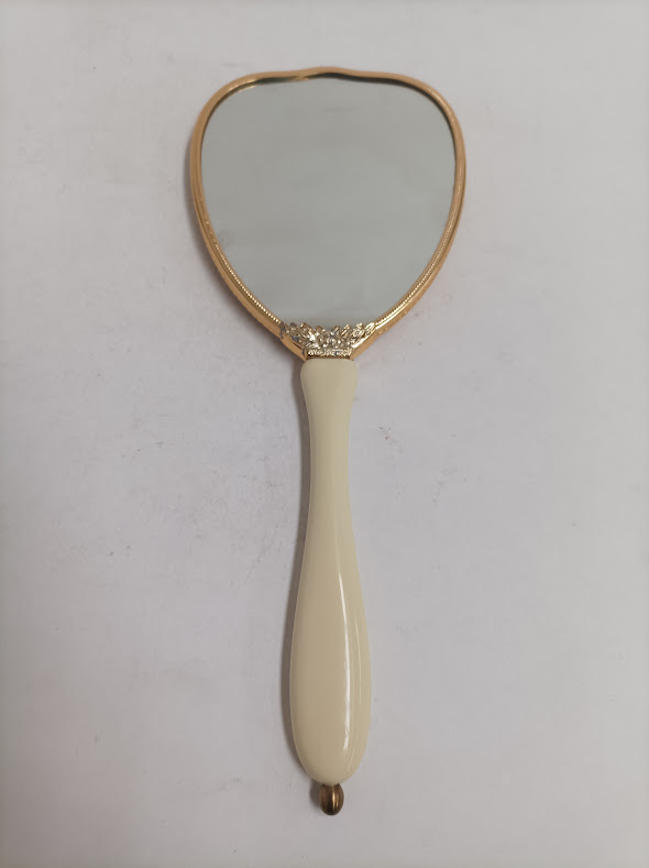 Officina68-Specchio a mano con disegno nel retro