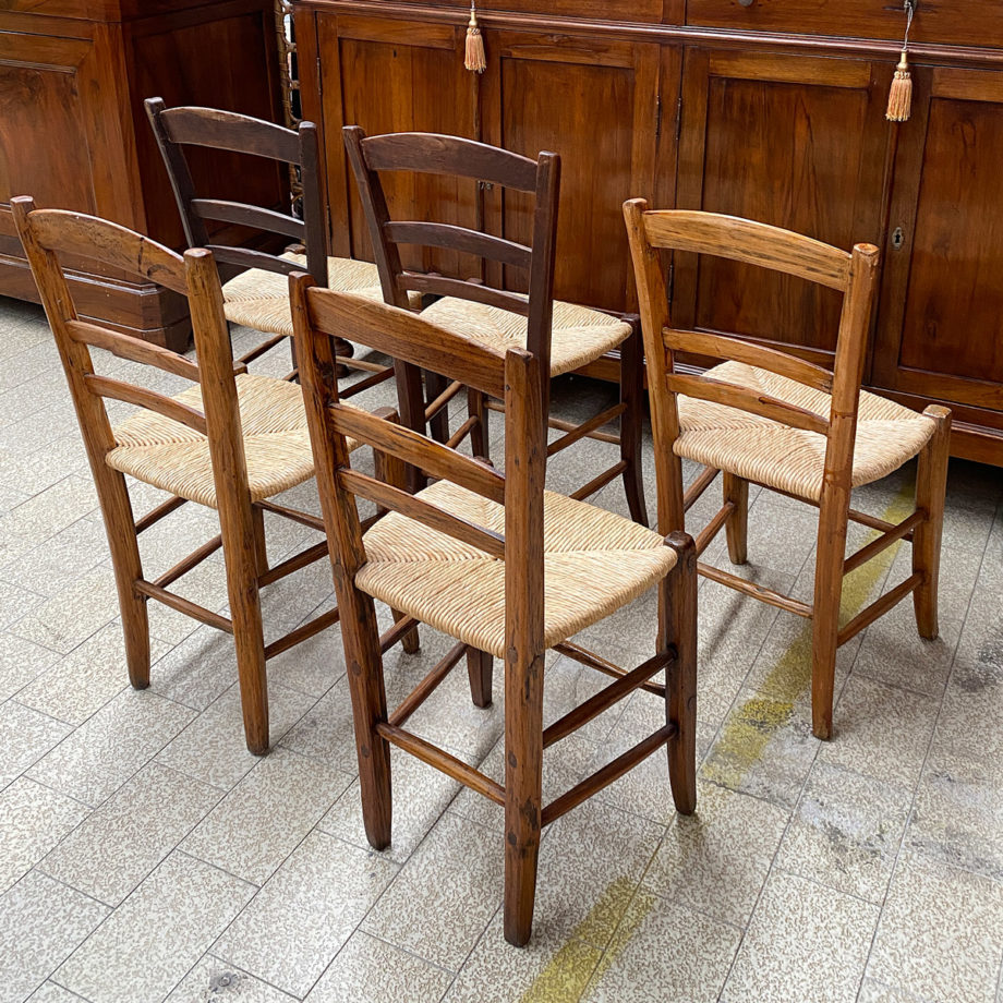 antique wood kitchen seagrass seat vintage