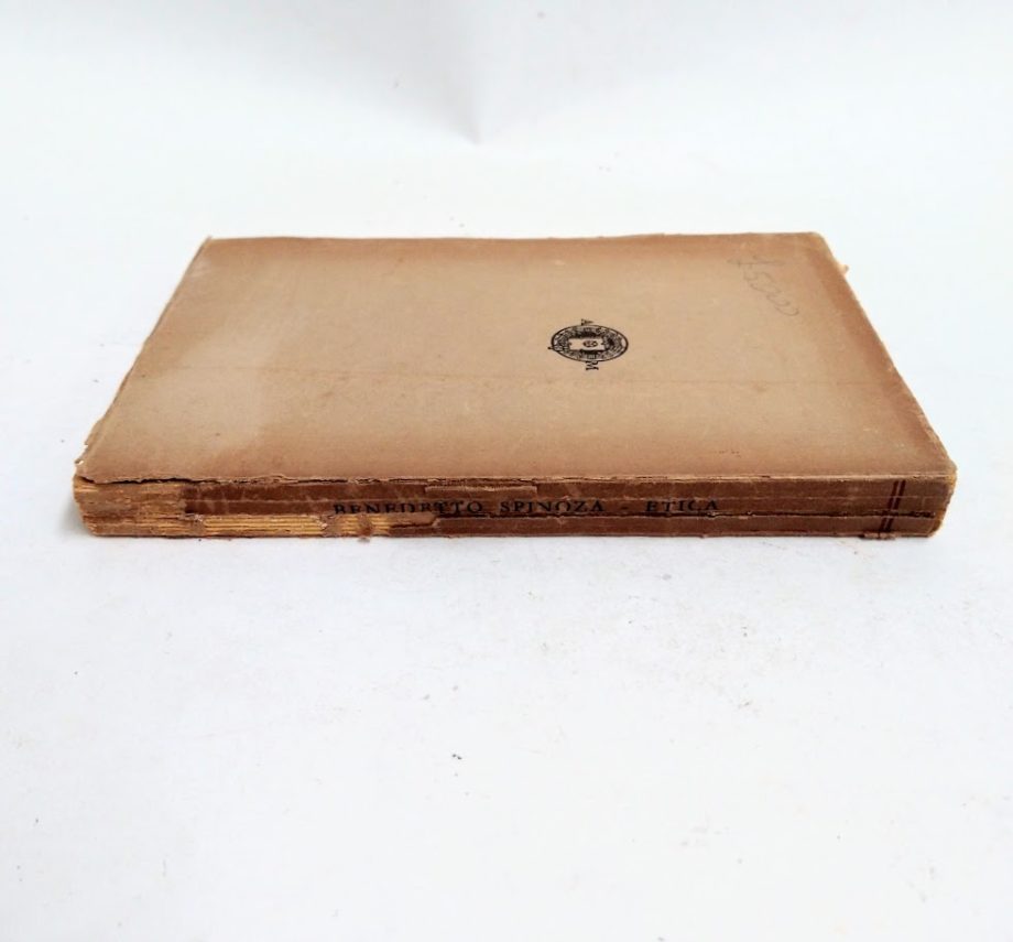 Libro Etica Benedetto Spinoza A. Mondadori Milano 1939