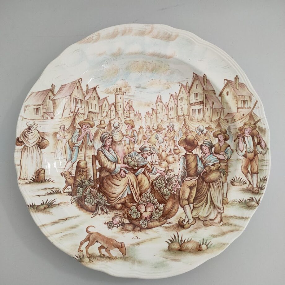 Piatto Decorativo in Porcellana "Sarreguemines"