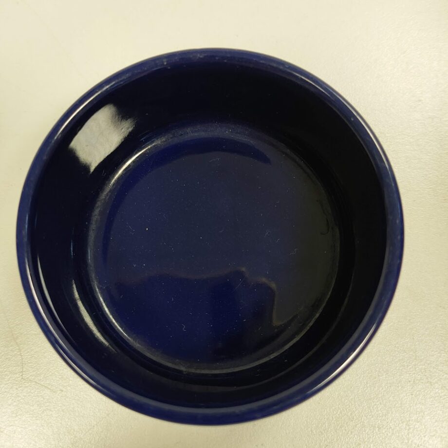 Peint  A La Main T. Limoge Scatolina in Fine Porcellana di Colore Blu Cobalto