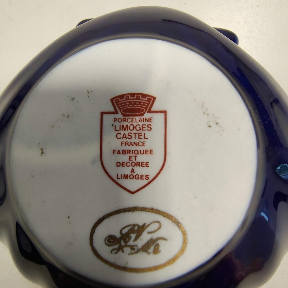 Piattino Vintage a Forma di Conchiglia in Porcellana Limoges France
