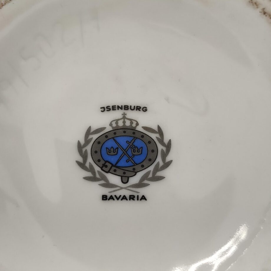 Vaso Contenitore in Porcellana Vintage Anni '50 Bavaria con Dettagli Dorati