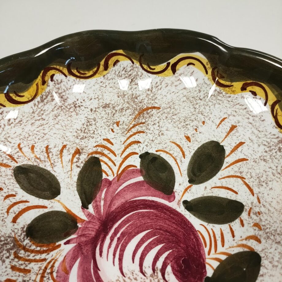 Piatto Decorativo "Deruta" Decorato e Lavorato a mano Vintage Anni '70