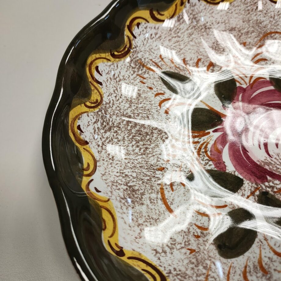 Piatto Decorativo "Deruta" Decorato e Lavorato a mano Vintage Anni '70
