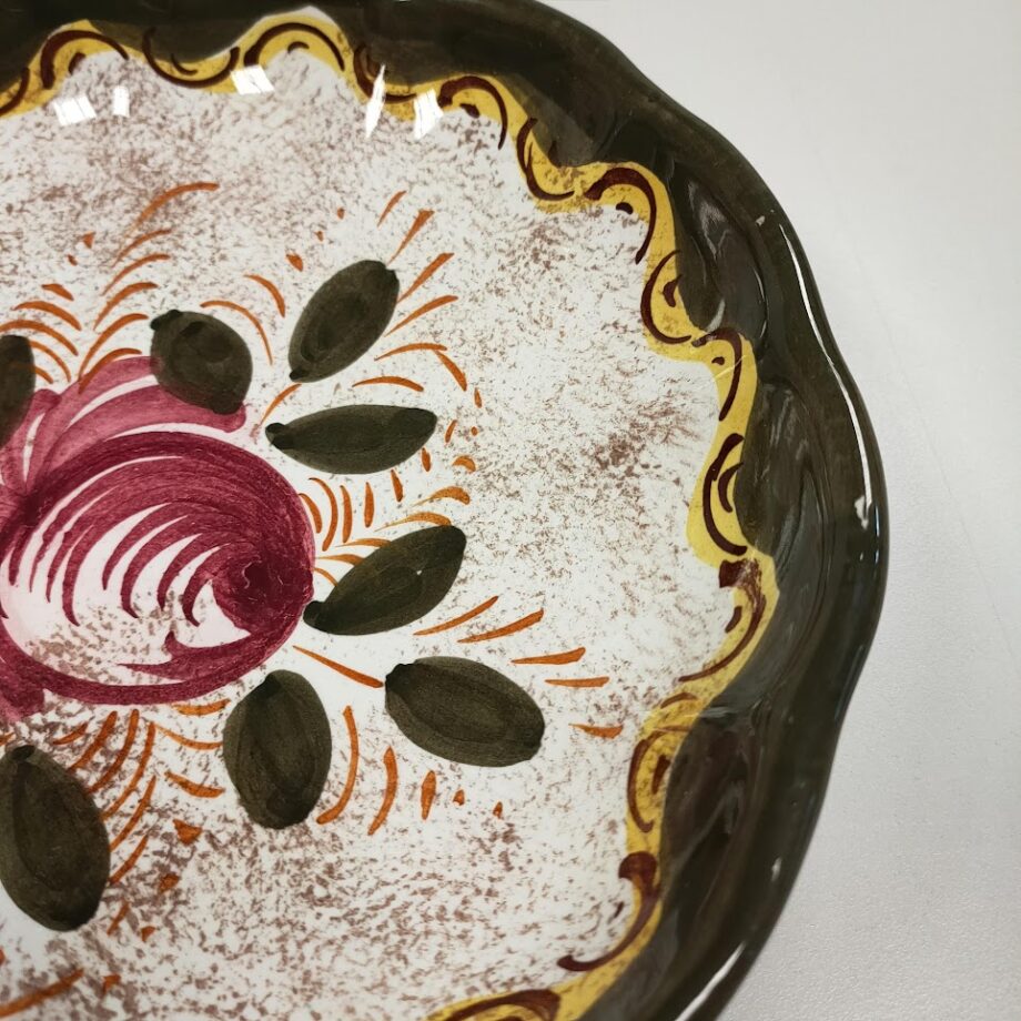 Piatto Decorativo "Deruta" Decorato e Lavorato a mano Vintage Anni '70