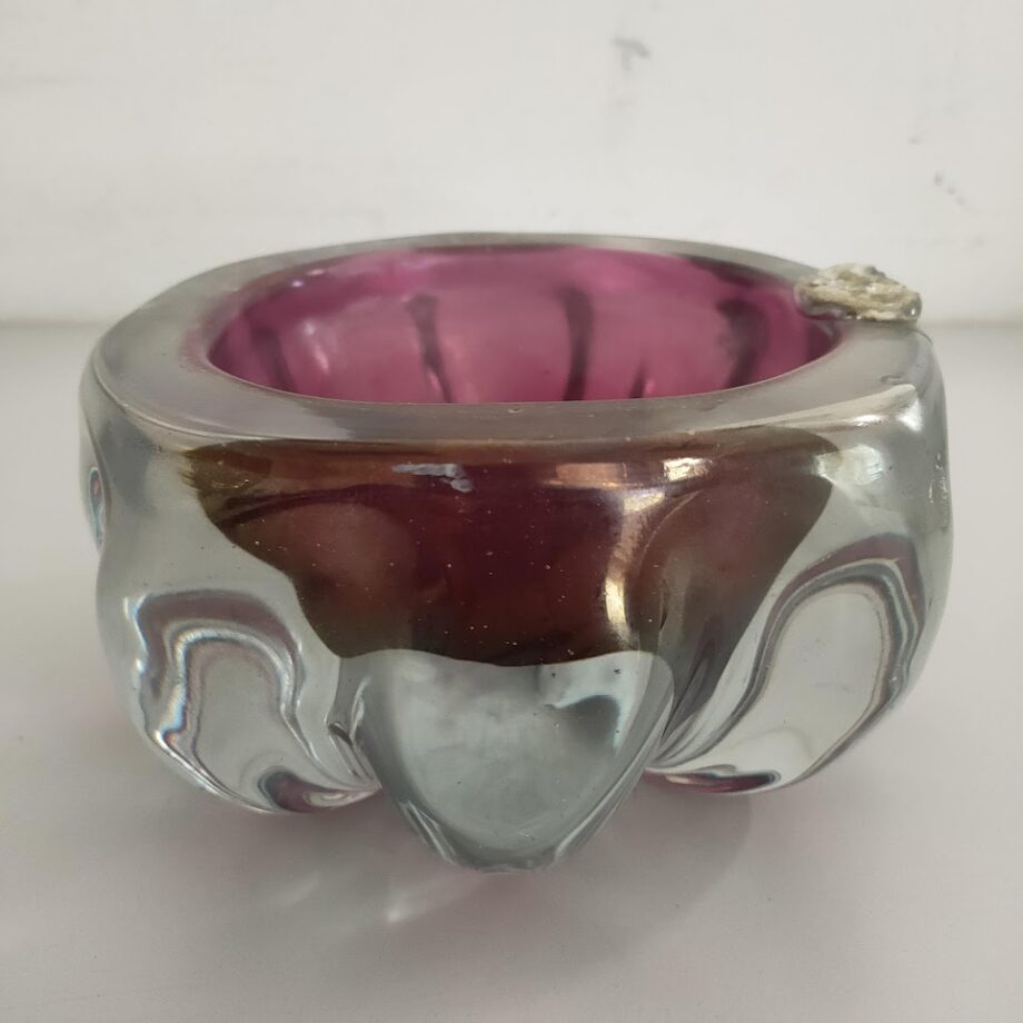 Posacenere per Sigaro in Vetro Sommerso di Murano Vintage Anni'70