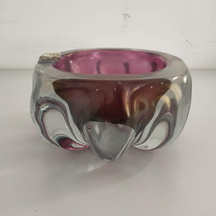 Posacenere per Sigaro in Vetro Sommerso di Murano Vintage Anni'70