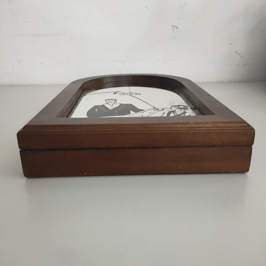 Scatola Portachiavi in Legno con Specchio '70