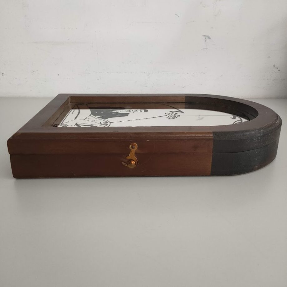 Scatola Portachiavi in Legno con Specchio '70