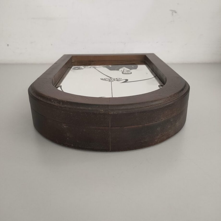 Scatola Portachiavi in Legno con Specchio '70