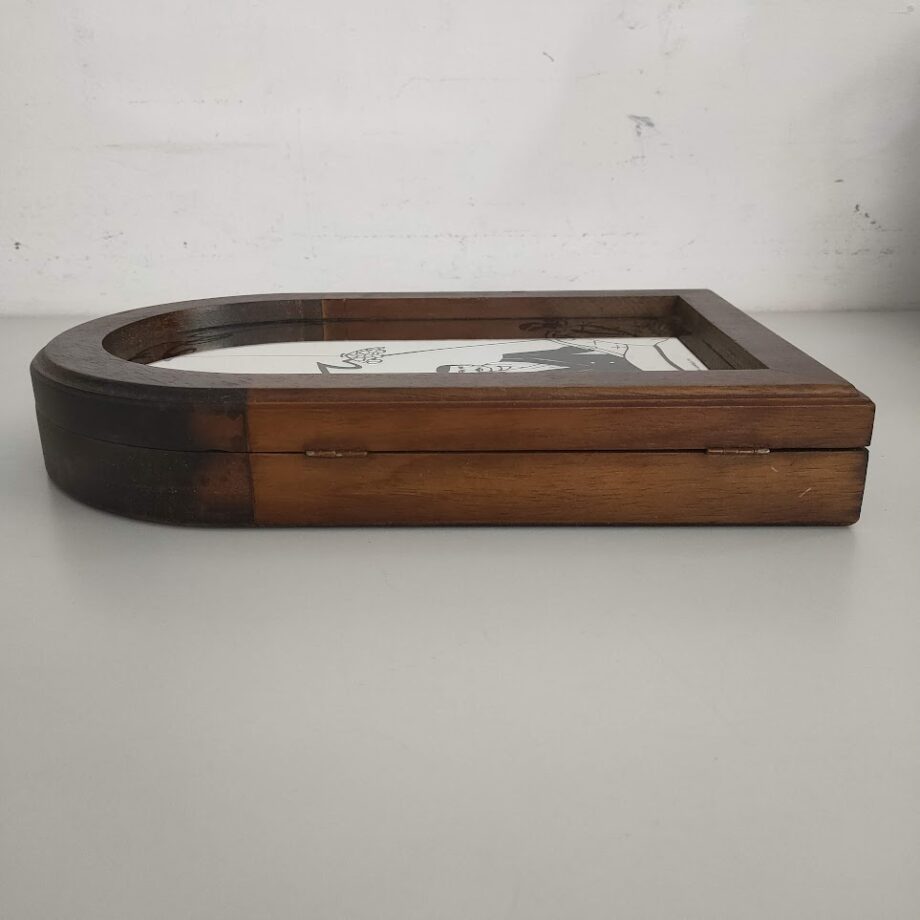 Scatola Portachiavi in Legno con Specchio '70