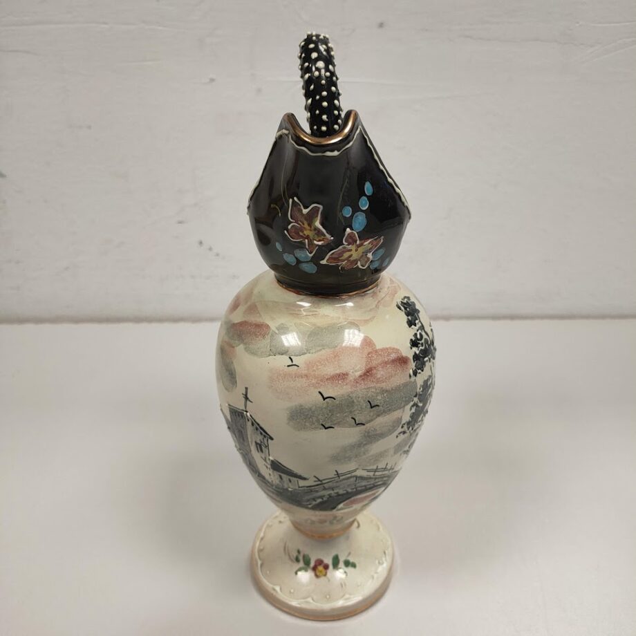 Anfora in Maiolica di "Gualdo Tadina" Eseguita da "Pesci" Vintage Anni '60