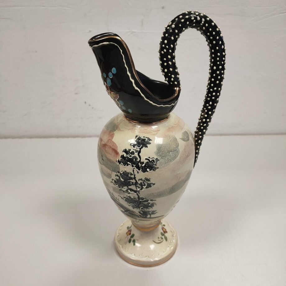Anfora in Maiolica di "Gualdo Tadina" Eseguita da "Pesci" Vintage Anni '60