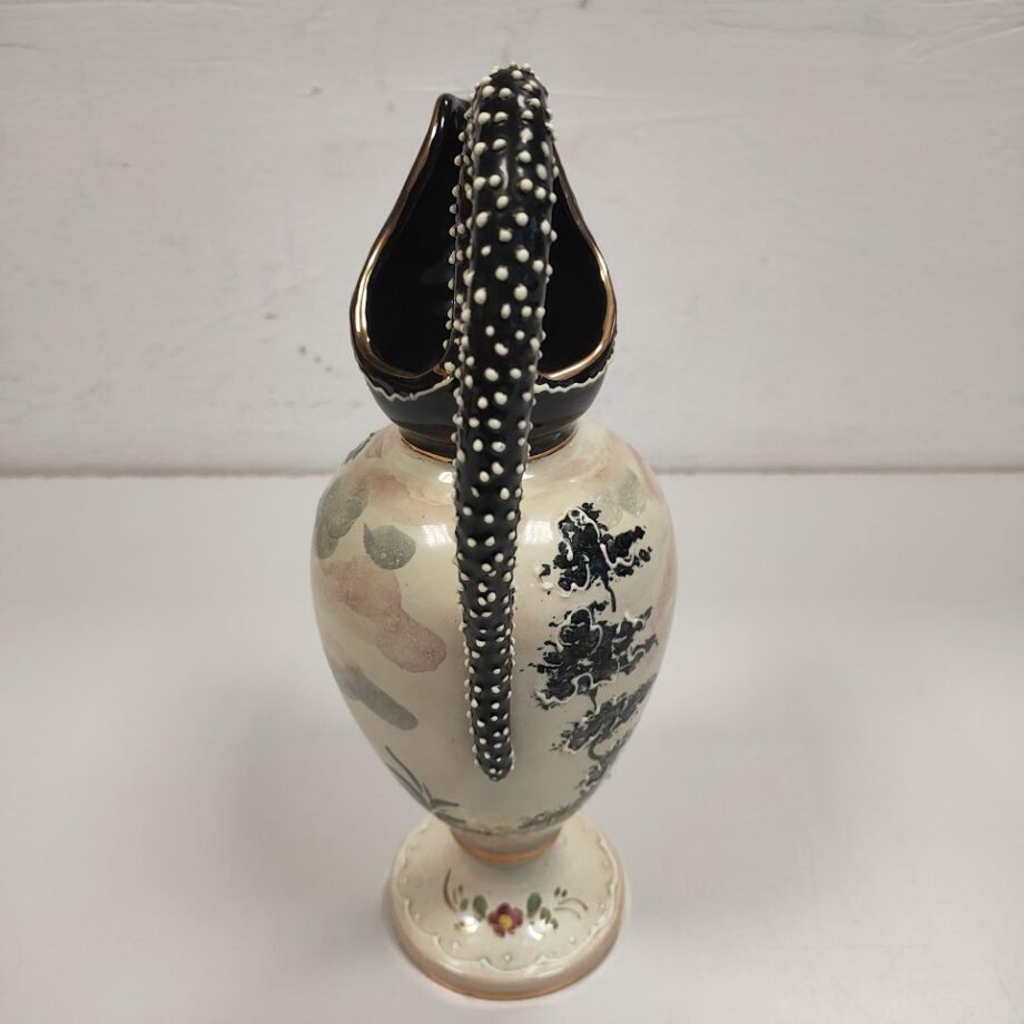 Anfora in Maiolica di "Gualdo Tadina" Eseguita da "Pesci" Vintage Anni '60