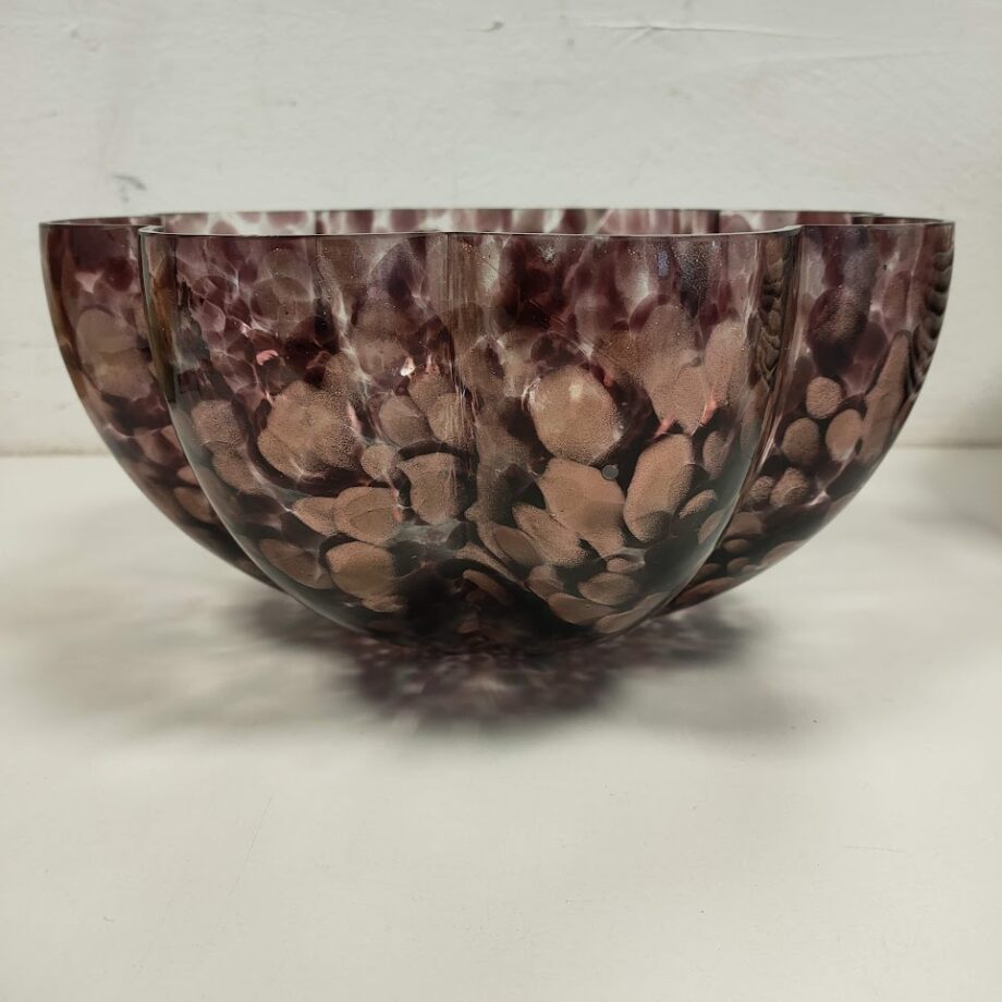 Vaso in Vetro Maculato Marrone e Nero