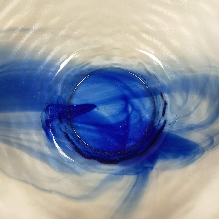Centrotavola in Vetro Blu Cobalto di Murano "Bormioli Rocco"