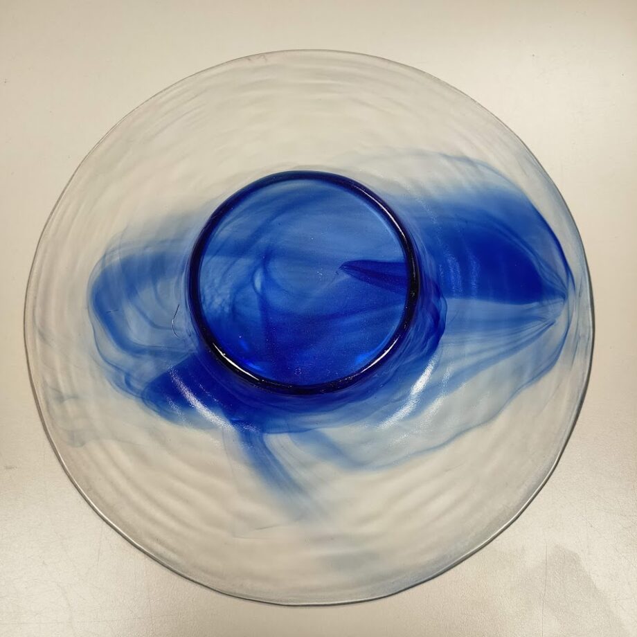 Centrotavola in Vetro Blu Cobalto di Murano "Bormioli Rocco"