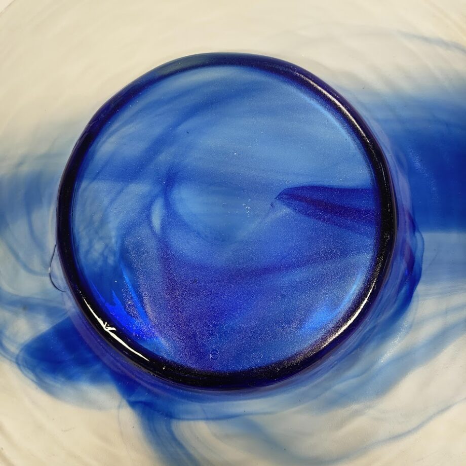 Centrotavola in Vetro Blu Cobalto di Murano "Bormioli Rocco"