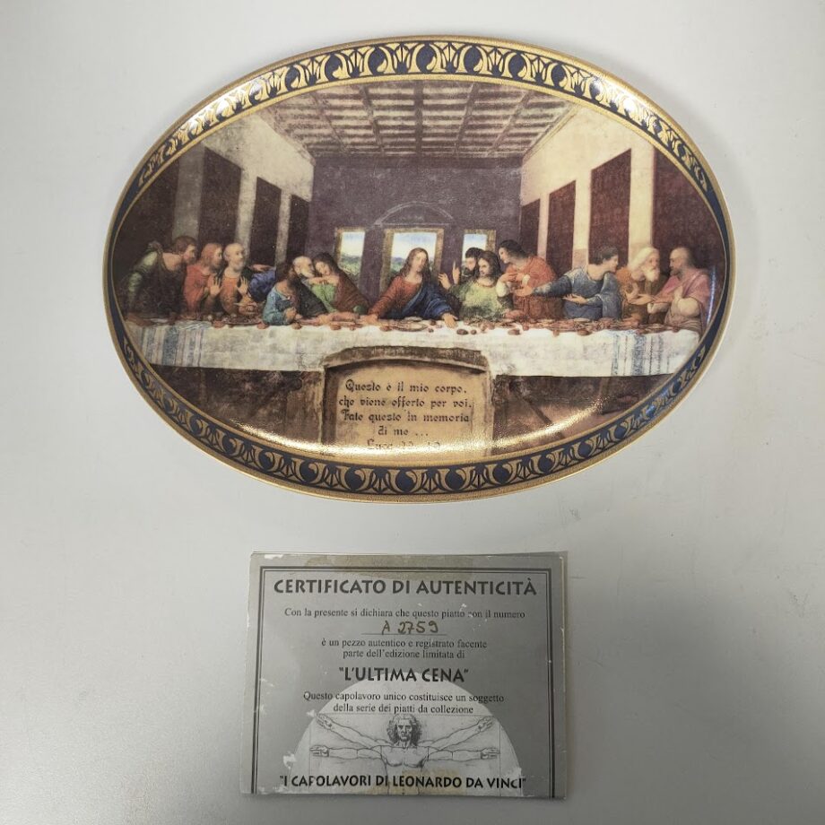 Piatto Decorativo "L'Ultima Cena" Vintage Anni '90