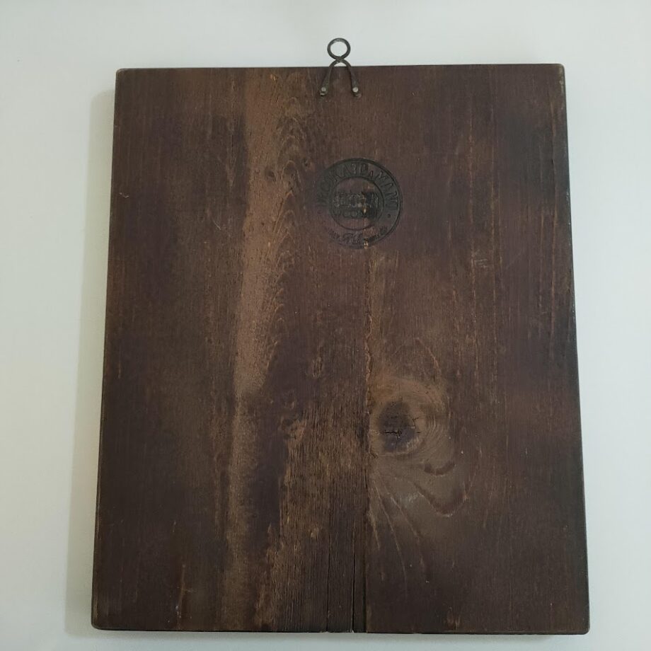 Quadro in Legno Decorato a Mano "Woodart" "Simonetto" Vintage Anni'70
