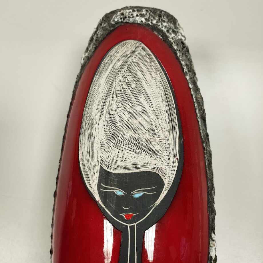 Portafiori in Ceramica Lavorato ed Inciso a mano '60