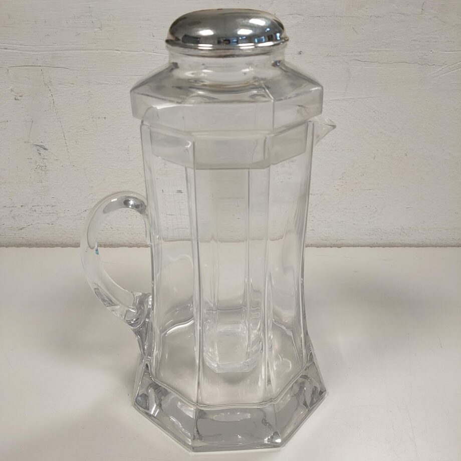 Caraffa in Vetro con Portaghiaccio Centrale Vintage Anni'80