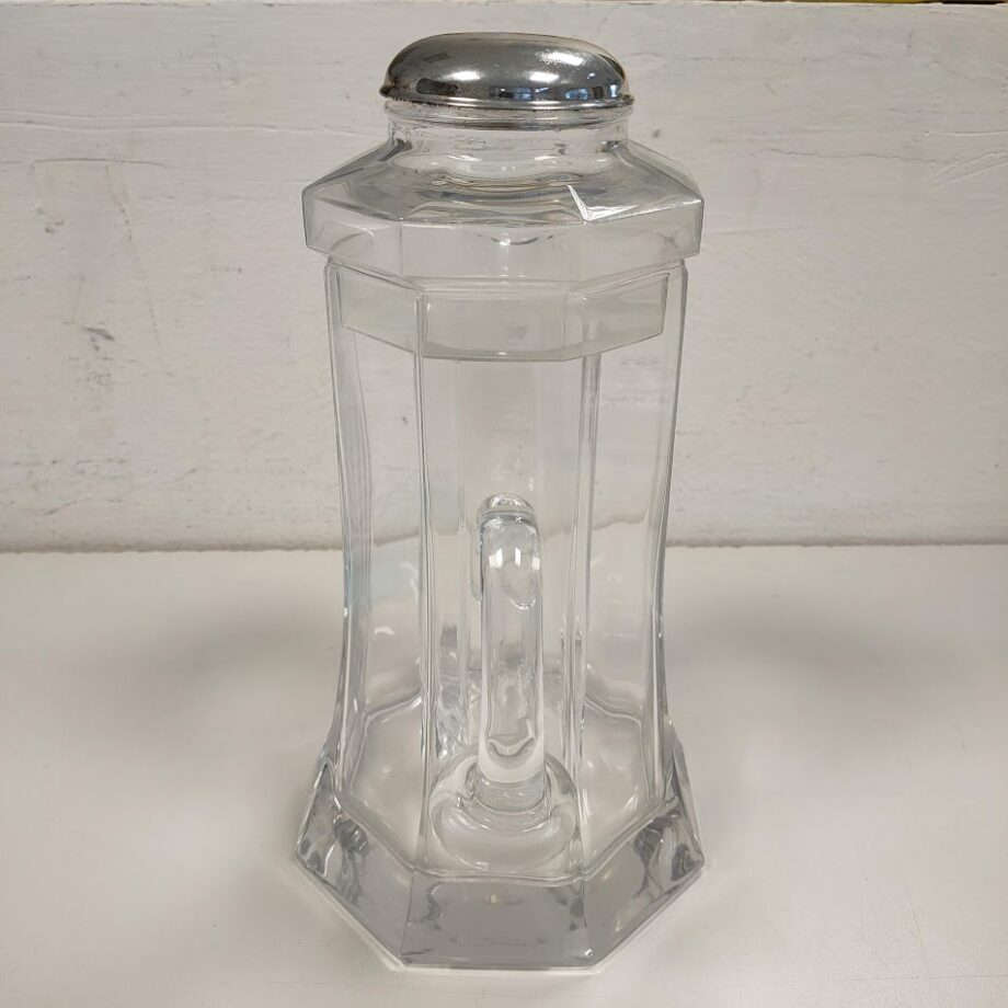 Caraffa in Vetro con Portaghiaccio Centrale Vintage Anni'80