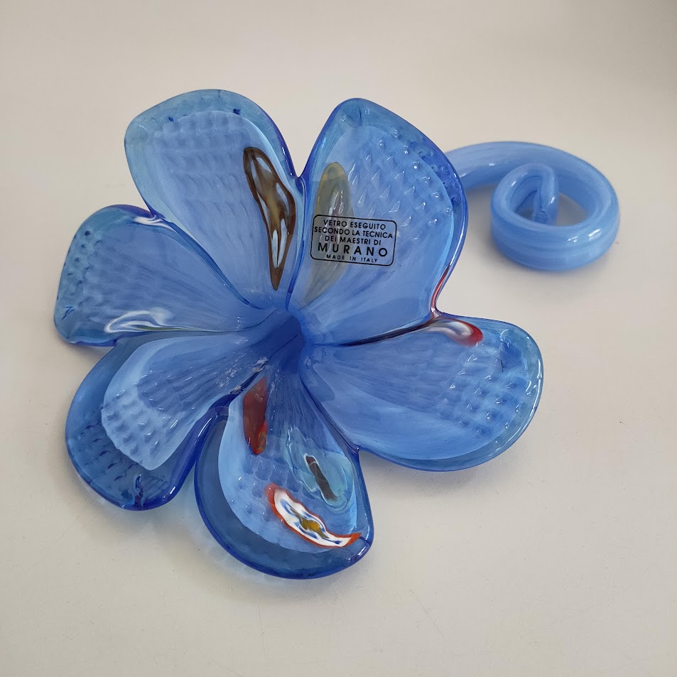 Glass Of Venice - Orecchini A Barile In Vetro Di Murano Autentico, Colore Blu Cobalto, Fatti A Mano