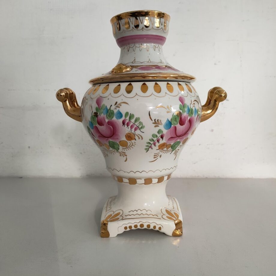 "GZHEL Samovar" in Porcellana Russa Vintage Metà Anni'50