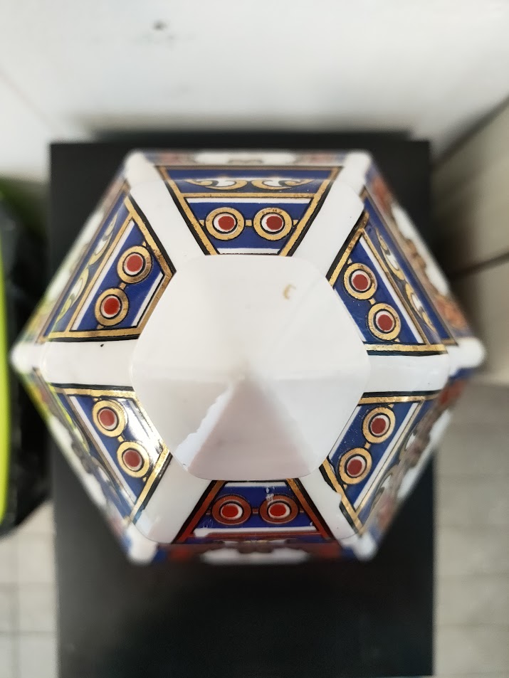 Vaso in Porcellana "B&G" Realizzato e Decorato a Mano Vintage Anni '70