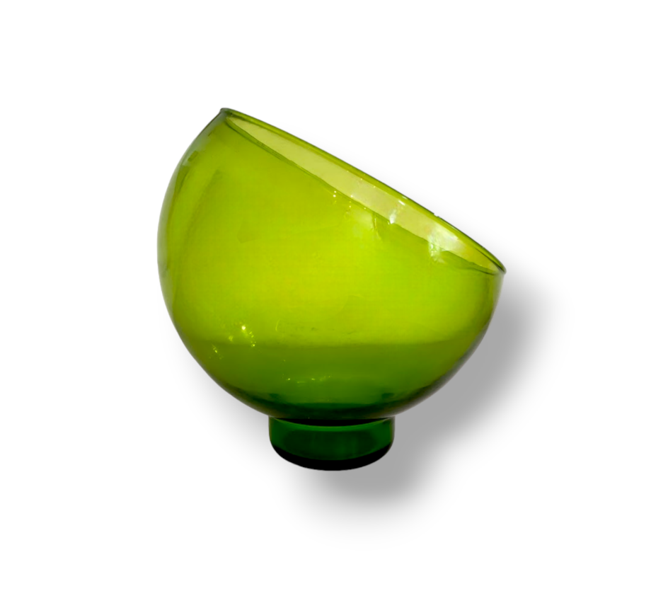 Vaso Soffiato di Murano "Space Age" di Colore Verde Vintage Anni '70