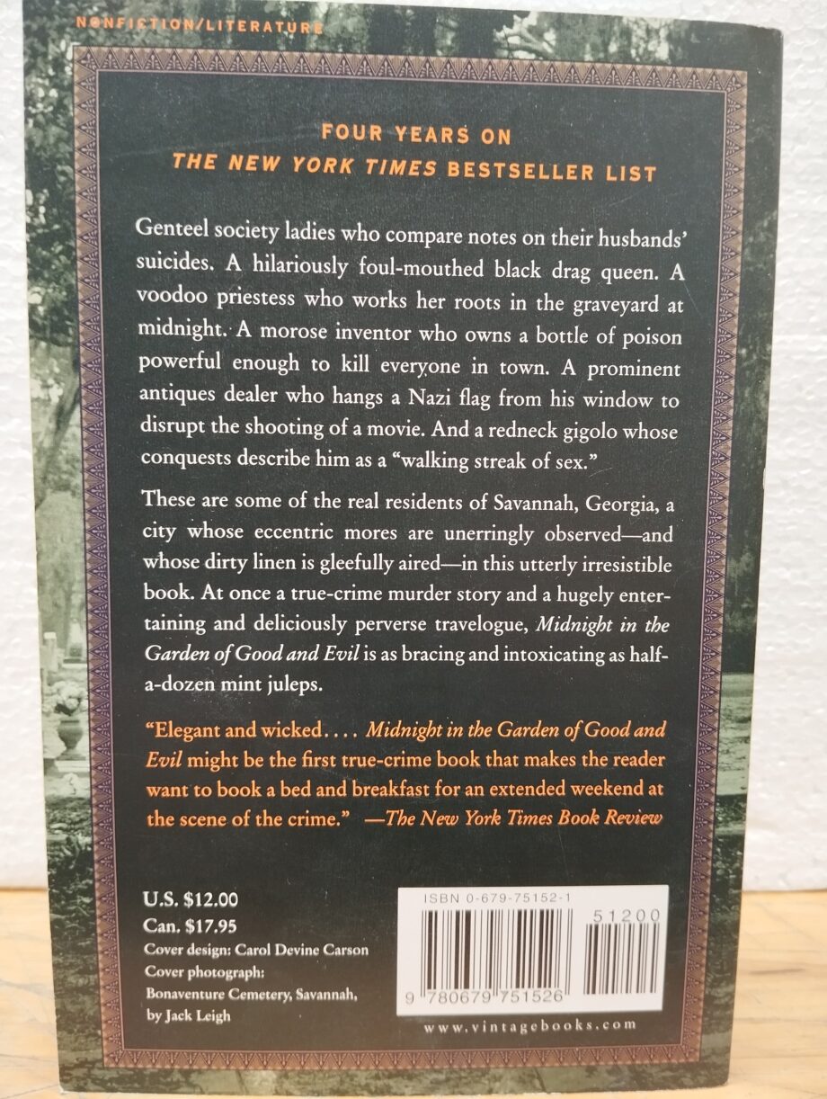 midnight in the garden of good and evil di John Berendt