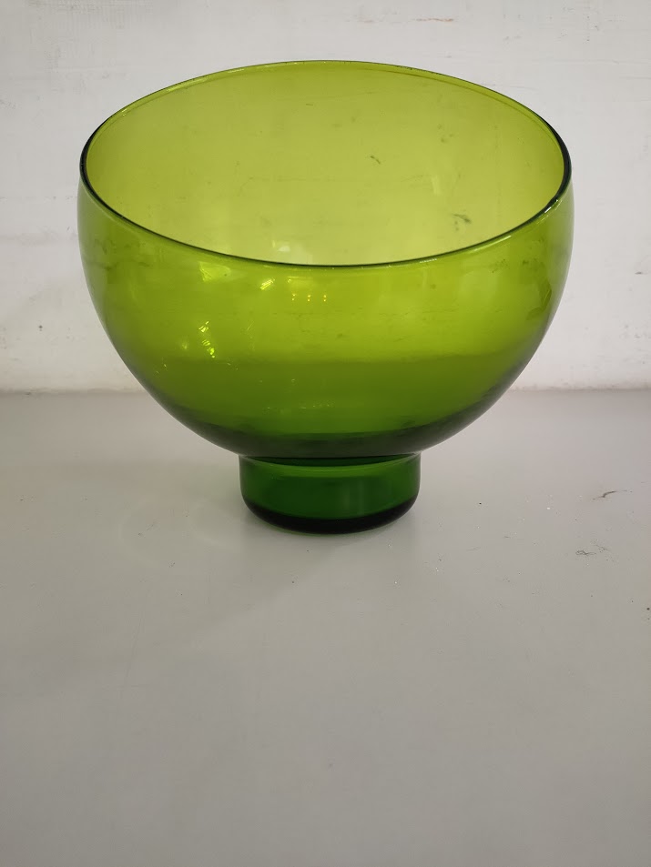 Vaso Soffiato di Murano "Space Age" di Colore Verde Vintage Anni '70
