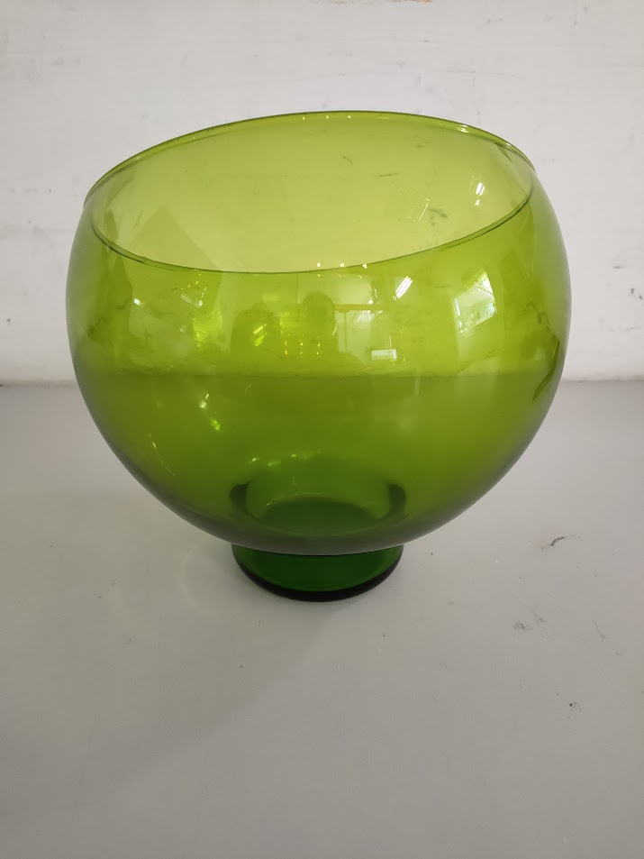 Vaso Soffiato di Murano "Space Age" di Colore Verde Vintage Anni '70