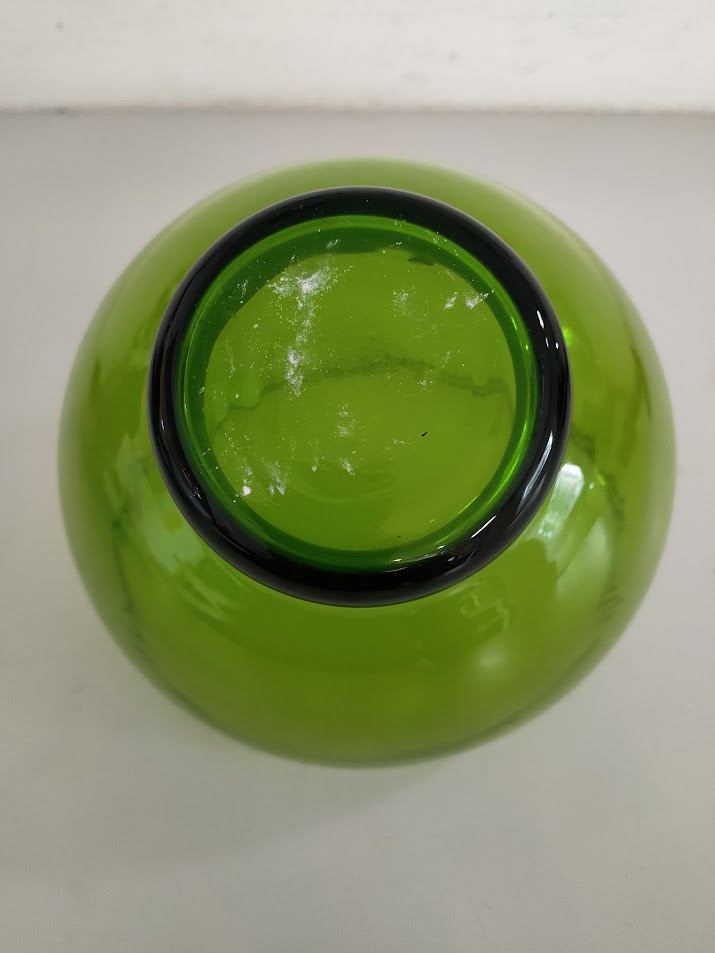 Vaso Soffiato di Murano "Space Age" di Colore Verde Vintage Anni '70
