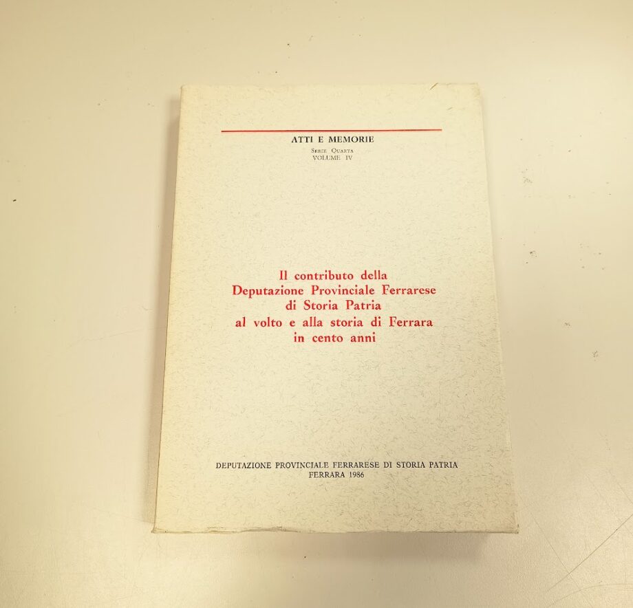 Libro contributo Deputazione Provinciale Ferrarese