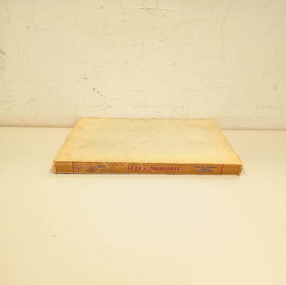 Libro Atti e Memorie Serie terza Volume XI 1972