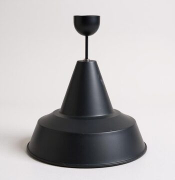 Lampada industriale nera cilindrica