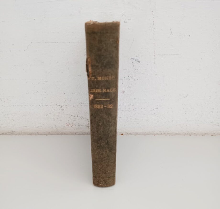 Libro Il mondo criminale 1889-92 del 1893